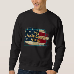 Sweatshirt Drapeau North Dakota Et Us