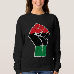 Sweatshirt Drapeau panafricain Poing, Histoire noire afro-amé