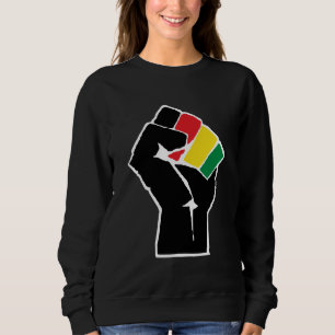 Sweatshirt Drapeau panafricain Poing, histoire noire afro-amé