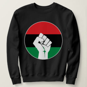Sweatshirt Drapeau panafricain Poing, histoire noire afro-amé