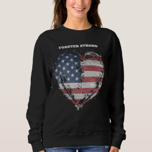 Sweatshirt Drapeau Patriot Américain, Forever Fort