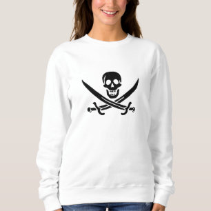 Sweatshirt Drapeau pirate crâne épées croisées
