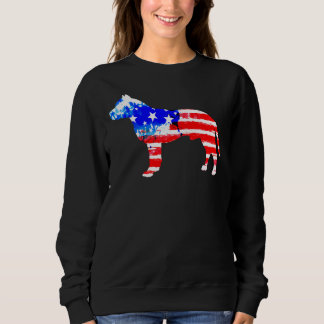 Sweatshirt Drapeau Pitbull 4 juillet américain