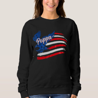 Sweatshirt Drapeau Poppa 4 juillet Poppa Eagle