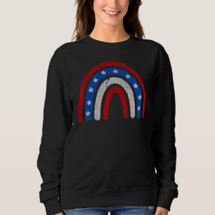 Sweatshirt Drapeau Rainbow Usa 4 juillet l'indépendance améri