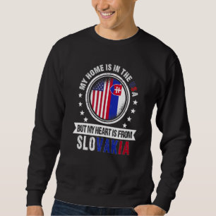 Sweatshirt Drapeau slovaque américain Cœur de Slovaquie Améri