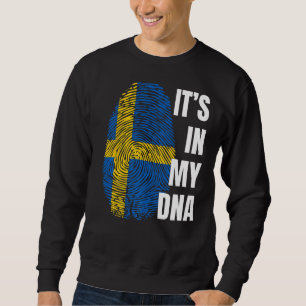 Sweatshirt Drapeau suédois empreintes digitales Suède