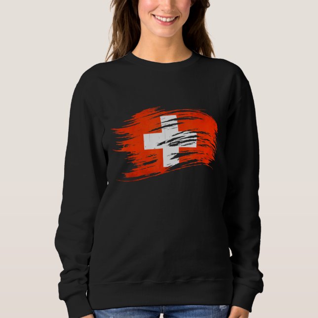Sweatshirt Drapeau Suisse (Devant)