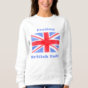 Sweatshirt Drapeau Union Jack aquarelle Sentiment britannique