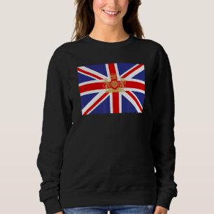 Sweatshirt Drapeau Union Jack Britannique Avec Royal Crest Uk