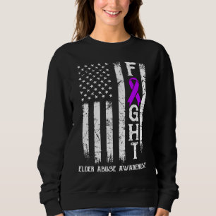 Sweatshirt Drapeau US du Guerrier des Abus des Aînés