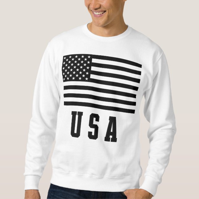 Sweatshirt Drapeau USA (Devant)