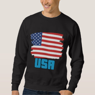 Sweatshirt Drapeau USA - Gras Étoiles et rayures Conception p