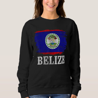 Sweatshirt Drapeau vintage du Belize pour Bélizien