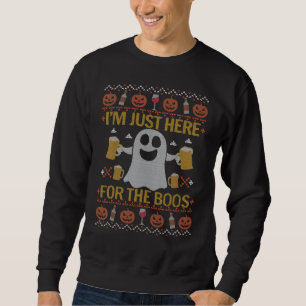Sweatshirt Drinking Halloween Ugly Sweater I M