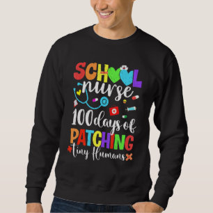 Sweatshirt Drôle 100 Jours De Patching Minuscules Humains Nur