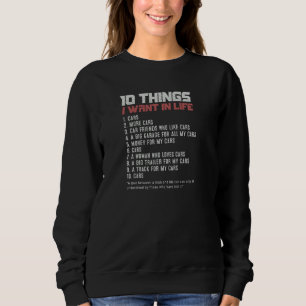 Sweatshirt Drôle 10 choses que je veux dans ma vie Lovers de 