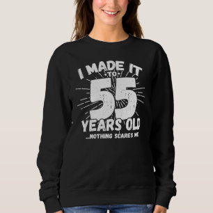Sweatshirt Drôle 55e anniversaire Citation Sarcastique 55 ans