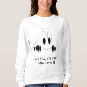 Sweatshirt drôle avec yeux de curiosité - Smile