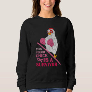 Sweatshirt Drôle Cancer du sein guerrière Survivor Fille Femm