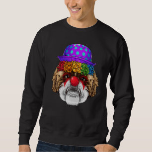 Sweatshirt Drôle Clown Shih Tzu Circus Costume de Carnaval Ch