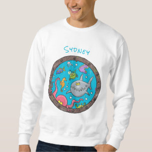 Sweatshirt Drôle des créatures marines sous l'eau dessin anim