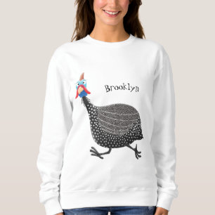 Sweatshirt Drôle dessin animé d'oiseau de Guineafowl