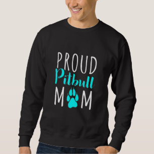 Sweatshirt Drôle Fier Pitbull Maman Chien Pour Femmes Puppy M