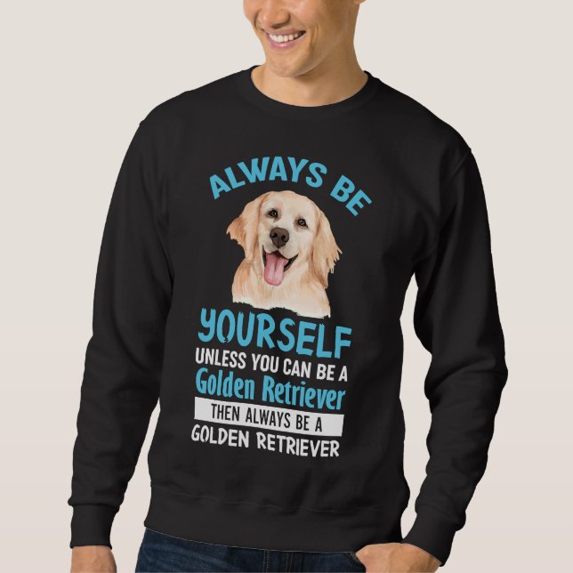 Sweatshirt Drôle Golden Retriever Chien (Devant)
