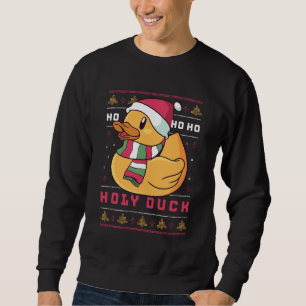 Sweatshirt Drôle laide de Noël Chandail Canard Ho Ho Ho