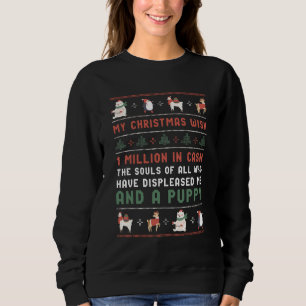 Sweatshirt Drôle moche Noël Sweater Amoureux des chiens Souha