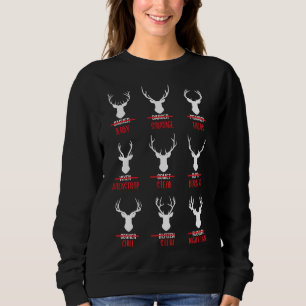 Sweatshirt Drôle Noël Père Noël Reindeer List Pyjamas pour De