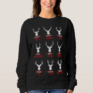 Sweatshirt Drôle Noël Père Noël Reindeer List Pyjamas pour De