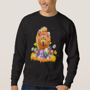 Sweatshirt Drôle OEuf de Pâques Chow Chien Chow Dimanche de P