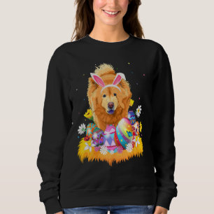 Sweatshirt Drôle OEuf de Pâques Chow Chien Chow Dimanche de P