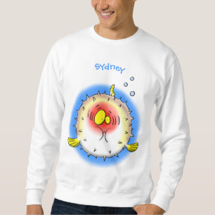 Sweatshirt Drôle poisson poivron porc-épic caricature poisson