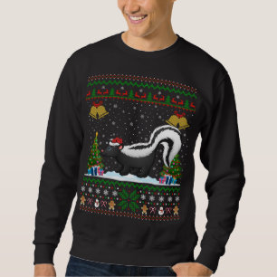 Sweatshirt Drôle Skunks Xmas Cadeau Santa Hat Ugly Skunk Chri