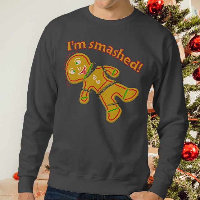 Sweatshirt Drôle Smashed Gingerbread laide de Noël (Créateur téléchargé)