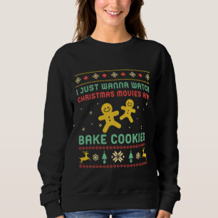 Sweatshirt Drôle Vilain Chauffeur de Noël Baking Cookies Bake