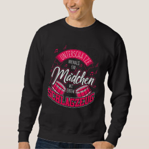 Sweatshirt Drummer Girl Dire Kit Tambour
