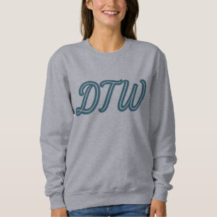 Sweatshirt DTW Detroit Airport Code - Michigan Travel Gift