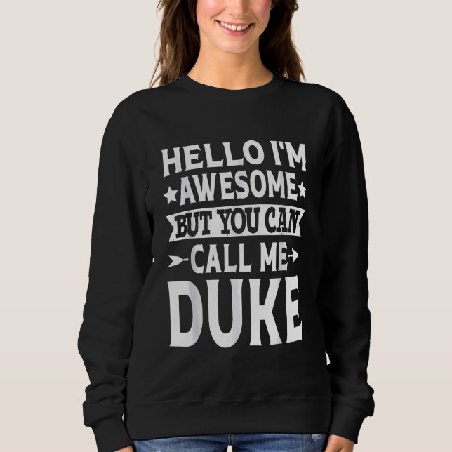 Sweatshirt Duke - Drôle Hommes Prénom Bonjour Je suis Formida (Devant)