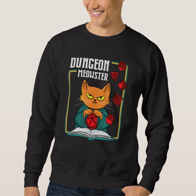 Sweatshirt Dungeon Meowster Rpg Tabletop Jeu Dm Rôle Jeu (Devant)