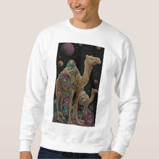 Sweatshirt duo de chameaux dorés cosmiques