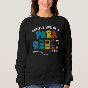 Sweatshirt Durée De Vie De La Batterie D'Un Enseignant Parapr