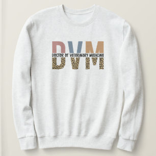 Sweatshirt DVM Doctor of Veterinary Medicine Empreinte de léo