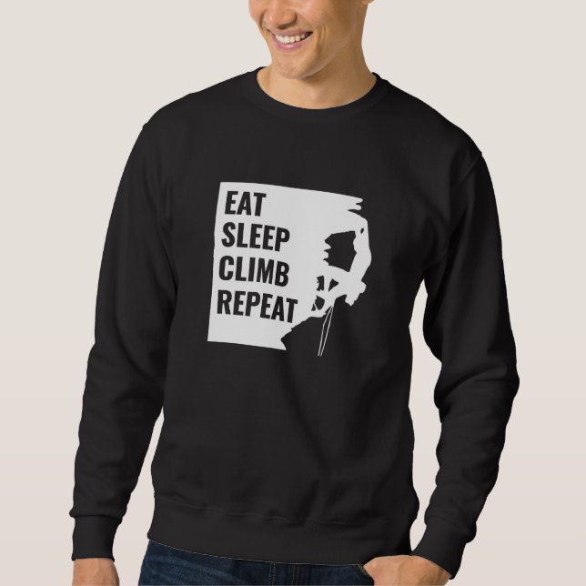 Sweatshirt Eat Sleep Climat Répéter (Devant)