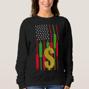 Sweatshirt Échanges Stocks Investisseur Drapeau 2