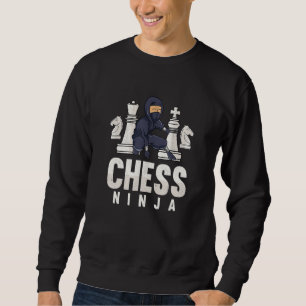 Sweatshirt Échecs Ninja Amusant Échecs Enfants Échecs Garçons