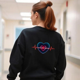 Sweatshirt Echo Tech Bouton Coeur avec EKG
